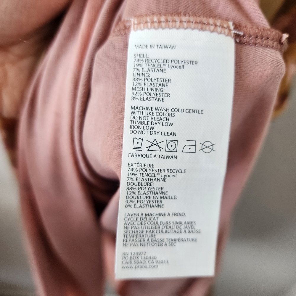 Prana Olive Brown Floral Midi Dress with Pink Accents - Picture 12 of 12